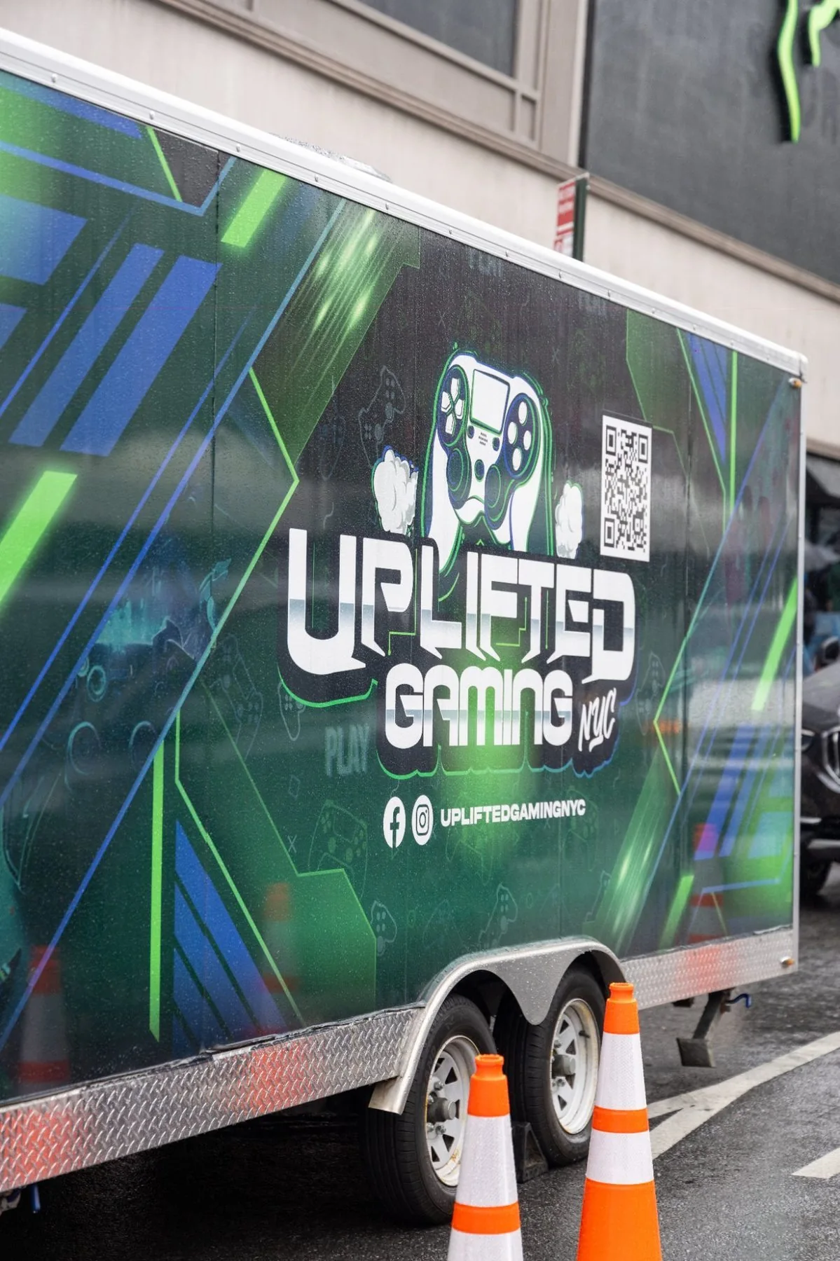Game truck rental NYC side view — Uplifted Gaming